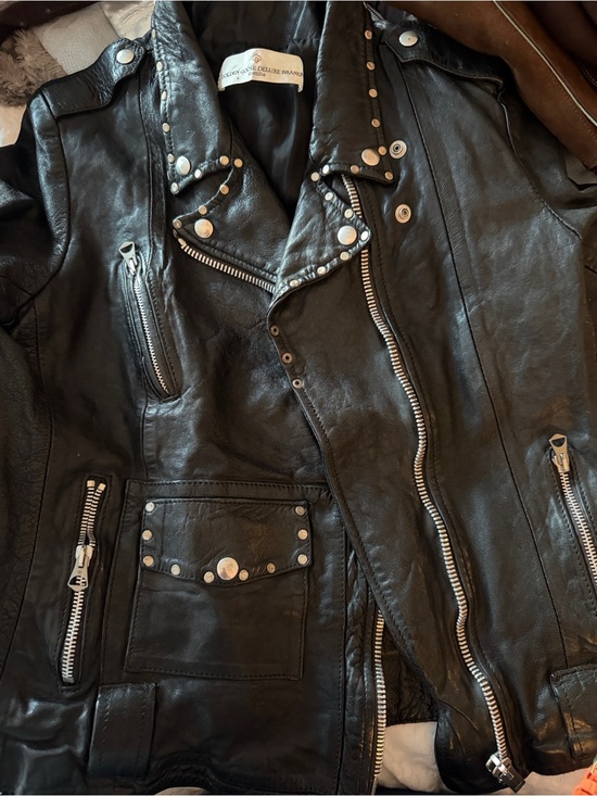 Golden Goose Jackets & Blazers - Golden Goose Black Leather Biker Jacket with Silver Hardware